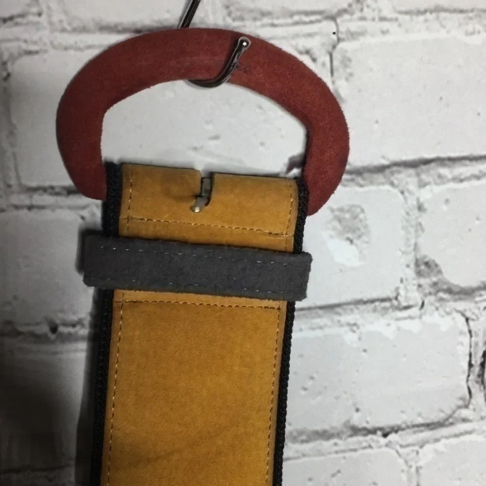 ALDEN HOWARD Vintage mod multi colorblock suede belt